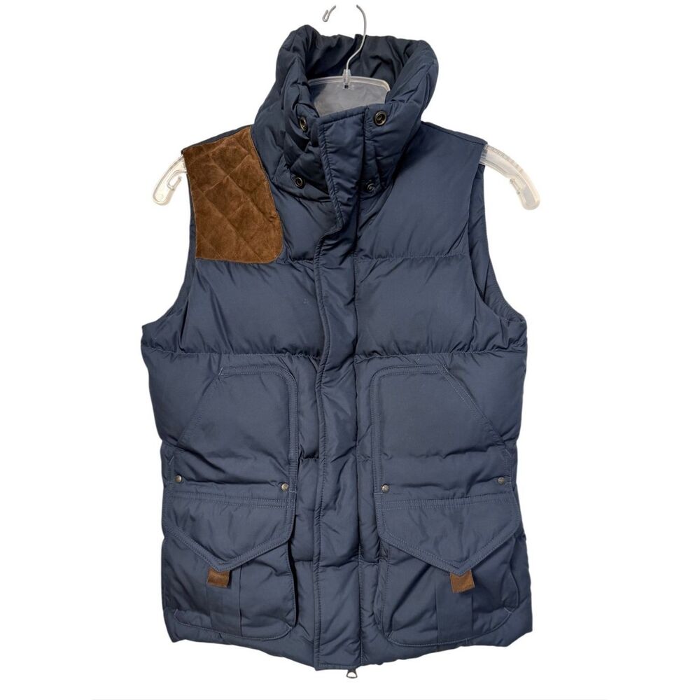 Ralph Lauren Rugby Quilted Down Puffer Vest XS Suede Patch Collectible - Picture 3 of 9